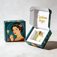 Caja de Perfume Mini Vintage, Empaque Retro Premium, Cajas de Envío Oblongas de Estilo Clásico, Juego de Cuidado Labial Portátil con Relieve