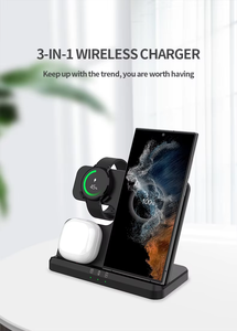 Estación de carga inalámbrica 3 en 1, soporte de carga plegable para teléfono, reloj inteligente y auriculares - Product Image 6