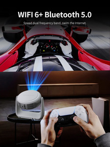 Proyector Yinzam versión global K1, proyector de lámpara de cine en casa inteligente con enfoque automático Keystone Android TV 5G WiFi 6 lámpara Beamer - Product Image 3