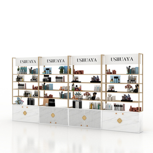 Étagère en métal et plateau en bois, présentoir personnalisé, 1 pièce, présentoir de produits cosmétiques, brosses de maquillage - Product Image 3