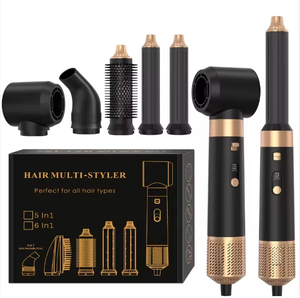 TAHATH Solución de Peinado Todo en Uno, 6 Cabezales Intercambiables, Secador LED PTC, Rizador, Voluminizador, Cepillo de Aire Caliente Multifunción - Product Image 1