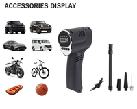 Digital Display Cordless Car Air Pump Portable Battery Powered Tire Compressor Wireless Tire Inflator for Bicycle Motorcycles