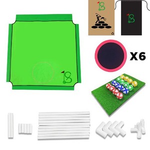 Tapis de jeu de golf B S Golf Chipping 3x4 pieds, portable, antidérapant, pour intérieur et extérieur, avec balles et sac de transport, pour parents et enfants - Product Image 4