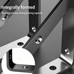 Supports <span class=keywords><strong>d</strong></span>'<span class=keywords><strong>angle</strong></span> réglables en acier inoxydable de haute qualité pour montage mural <span class=keywords><strong>d</strong></span>'enceintes en bois, structure triangulaire, support robuste - Product Image 4