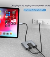 Adaptateur USB Ethernet OTG pour USB C à RJ45 Ethernet LAN réseau filaire 100mbs convertisseur Audio 3.5mm pour téléphone mobile à port de type c