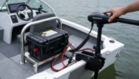 Paket Baterai Lithium LiFePO4 Semi-solid State Tahan Air 12V 100Ah untuk Memancing Kayak Trolling 6000 Siklus Baterai Premium