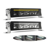 Barre lumineuse LED 9,5 pouces 120W à rangée unique, projecteur auxiliaire, lampe de conduite tout-terrain pour camion, pick-up, SUV, modification de calandre