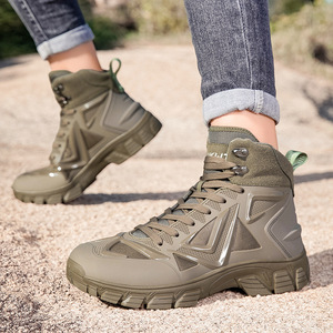 Nouvelles bottes tactiques basses pour hommes, grande taille, antidérapantes, pour l'aventure en plein air, le camping, la randonnée et le trekking - Product Image 2