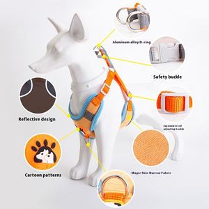 Arnés de correa para perro de moda, chaleco reflectante de patrón sólido para mascotas para perros pequeños y medianos para Teddy Bichon y Corgi, Material acolchado - Product Image 4