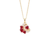 Collier Cœur Personnalisé Tendance pour Femme, Design de Niche de Luxe, en Cuivre Électroplaqué, Best-seller Transfrontalier