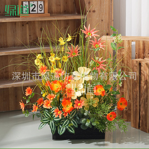 Bouquet de fleurs artificielles Greenway pour décoration intérieure, fleurs en soie plastique, arrangement floral paysager - Product Image 4