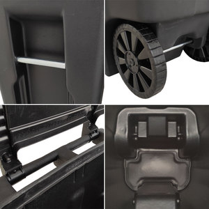 <span class=keywords><strong>Cubo</strong></span> de <span class=keywords><strong>basura</strong></span> para exteriores rodante de plástico negro de 120 240 <span class=keywords><strong>litros</strong></span> <span class=keywords><strong>con</strong></span> <span class=keywords><strong>ruedas</strong></span> y tapa adjunta - Product Image 3
