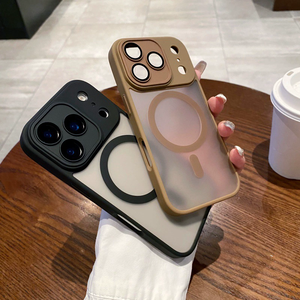 Macaron colore satinato cassa del telefono con la macchina fotografica di <span class=keywords><strong>protezione</strong></span> magnetica ricarica <span class=keywords><strong>Cover</strong></span> del telefono per <span class=keywords><strong>iPhone</strong></span> 17 Air 16 15 14 Pro Max - Product Image 2