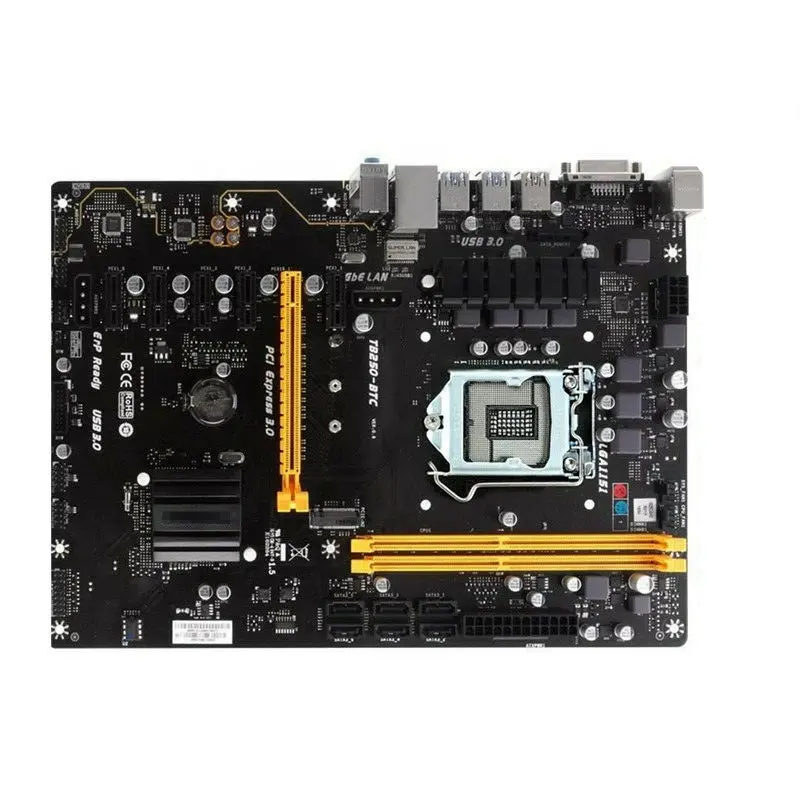 Оригинальная материнская плата для BIOSTAR TB250-BTC 6 графических слотов LGA 1151 DDR4 превосходными испытательными, хорошее качество