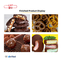 LST Machine de fabrication de barres de céréales entièrement automatique Ligne de production de chocolat enrobant personnalisée avec écran PLC
