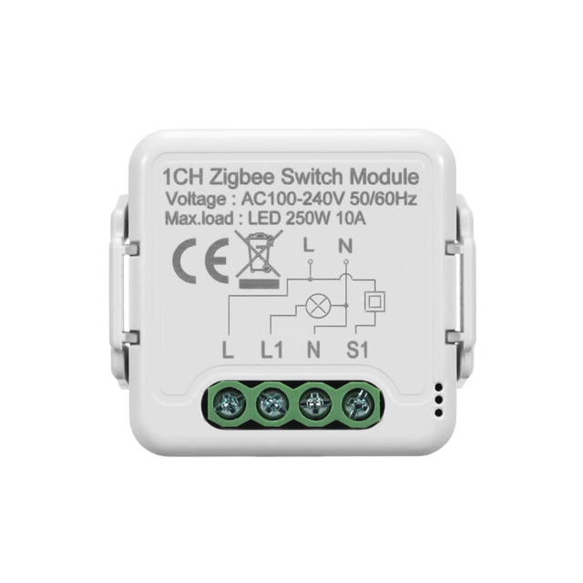 Gateway Hub Zigbee  Smart Switch Module  Relay With Neutral Line for Light Tuya Zigbee