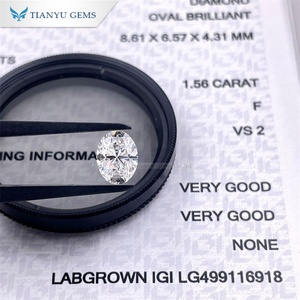 Tianyu CVD--1.56CT เพชรรูปวงรีสำหรับปลูก VS2ได้รับการรับรองจากแล็บ - Product Image 5