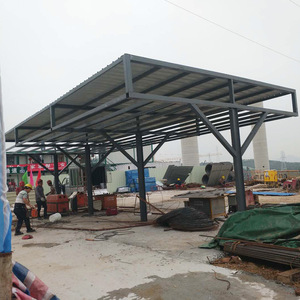 โรงเก็บโครงสร้างเหล็กสำเร็จรูป งานหนัก มาตรฐาน GB เชื่อมสำเร็จรูป สำหรับงานก่อสร้างหลังคาโครงสร้างในสถานที่ก่อสร้าง - Product Image 1