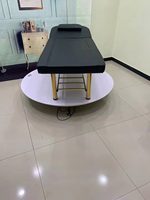 Table de massage moderne de luxe blanche pour le traitement des cils, meubles de salon de beauté pour spa, entrepôt en métal pour le salon, hôtel scolaire