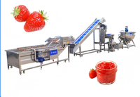 Automatische gemberverwerkingslijn van 500 kg/uur voor jamproductie, multifunctionele voedselveilige industriële machines van roestvrij staal