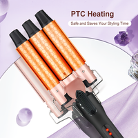 Fer à boucler électrique personnalisé avec revêtement céramique interchangeable, écran LED, température maximale 410°F, double tension, garantie 1 an
