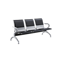 Chaise d'attente économique 1 2 3 4 5 places pour salon de coiffure, banque, hall de service, aéroport, salle d'attente, bureau, hall de gare, bus