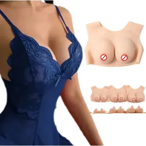 セクシーなソフトナチュラル100% シリコンビッグおっぱいふっくら安い偽人工乳房フォーム女性のためのローカラーデザイン