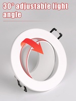 Prix d'usine – Boîtier rond en fer GU10 encastré anti-éblouissement pour spot LED orientable – Downlight LED à angle réglable