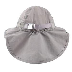 หมวกกันแดดสีเทาสำหรับเด็กผู้หญิงเด็กผู้ชายเด็กวัยหัดเดินหมวกทรงถังหมวกเด็กผู้ชายปรับสายรัดคางได้สำหรับฤดูร้อนอายุ3 4 5 6ปีหมวกถังสีกรมท่า - Product Image 4
