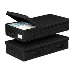 Contenedor de Almacenamiento Grande Debajo de la Cama para Ropa con 3 Asas, Organizador de Cajones Apilable para Mantas y Ropa - Product Image 3