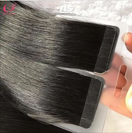 Balayage Color 100% Human Double Drawn Hair Extensions Invisible Injection Tape For Woman