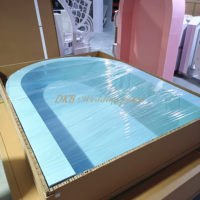 DKB décorations de scène de mariage personnalisées couches arc blanc PVC toile de fond de mariage porte toile de fond support