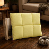 Housse d'ordinateur portable matelassée en nylon polyester argenté, simple et protectrice, 15 pouces, effet gonflé, personnalisable