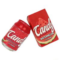 3,5g Transparante PET-plastic potje |   100ml verpakking met doos, holografisch label in één kleur voor snoep, snacks en koekjes, vochtbestendig