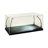 Vitrine de présentation en acrylique pour figurines, voitures miniatures, modèles muraux transparents, avec éclairage LED, pour objets de collection