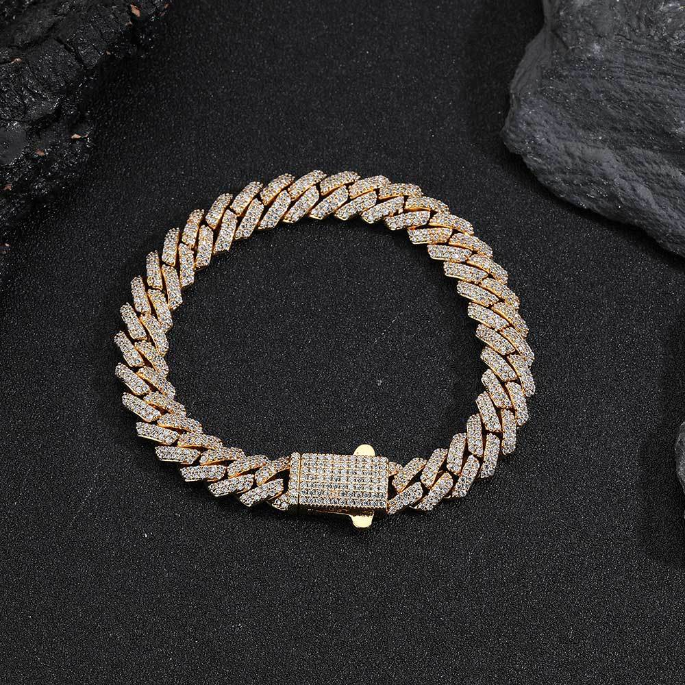 Oro (ancho 8 mm) - pulsera de 7 pulgadas (largo 17,78 cm)