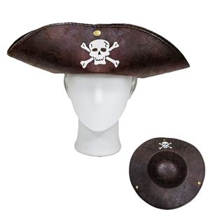 Sombrero Tricorne Pirata Vintage de Piel Sintética con Estampado de Calavera, Personalizable para Viajes y Fiestas, Disfraz Unisex para Adultos para las Cuatro Estaciones - Product Image 6