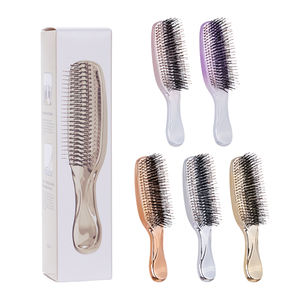 Personalizzabile privato marchio pettine capelli lisci bagnato giapponese coreano spazzola massaggio cuoio capelluto portatile manico in materiale plastico - Product Image 1