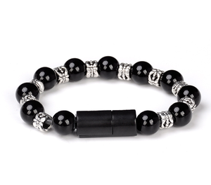 Mode Portable Bracelet Bijoux Bracelet De Perles De Bouddha 8 broches Câble De Données De Charge USB - Product Image 1