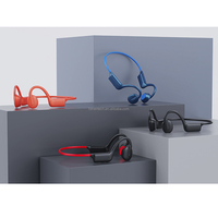 Écouteurs Sportifs sans Fil à Conduction Osseuse IPX5 BT5.4 à Oreille Libre avec Contrôle par Bouton et Son Basses Profondes pour l'Entraînement