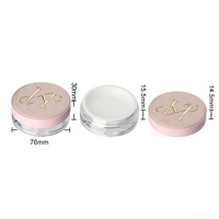 Boîte à poudre libre ronde personnalisable avec logo, pot cosmétique en plastique avec couvercle, style cuir interchangeable