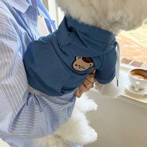 เสื้อแจ็คเก็ตยีนส์มีฮู้ดสำหรับฤดูใบไม้ร่วง/ฤดูหนาวสำหรับสุนัขพันธุ์ปอมเมอเรเนียน เท็ดดี้แบร์ บิชองฟริเซ่ ยอร์คเชียร์เทอร์เรียร์ - เสื้อผ้าสัตว์เลี้ยงอเนกประสงค์สำหรับ - Product Image 3