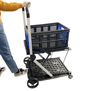 Yardımcı alışveriş sepeti alüminyum katlanır arabası katlanabilir sepeti sepeti programı arabaları açık vagon bakkaliye için - Product Image 6