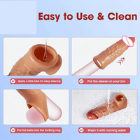 Wieder verwendbare Penis hülle mit Cockring Sexspielzeug, Extender Ultra-Soft Penis Enlarger für Paare Cock Enlarger Sexspielzeug für Männer