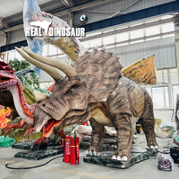Modèle de dinosaure animatronique grandeur nature Triceratops pour parcs d'aventure