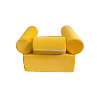 Fauteuil enfant en molleton de coton, design moderne et épuré, transfrontalier, compressible, pliable et rotatif, avec fonction tabouret jouet en mousse compressée