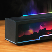 Diffuseur d'arômes à flamme OEM/ODM 200 ml, humidificateur ultrasonique avec lumière LED 7 couleurs, effet cheminée, pour huiles essentielles, avec télécommande