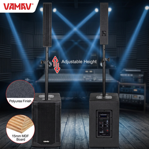 ลำโพงคอลัมน์ VAMAV EVO10 ขนาด 10 นิ้ว ระบบเสียงเวทีแบบแอคทีฟมืออาชีพ วัสดุไม้ กำลังขับ 500 วัตต์ RMS คลาส D พร้อมพอร์ต USB กำลังขับ 10 500 วัตต์ RMS คู่กันได้ - Product Image 1