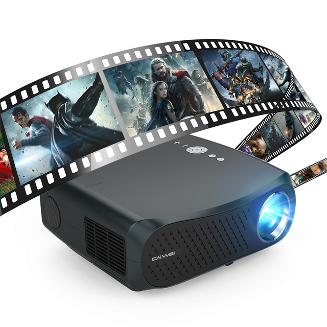 OEM A12AB 4K for Smart Projector Android 9 Dual-Band LAN WiFi HIFI Stereo Speakers LED LCD 1750ANSI Portable Home Theater