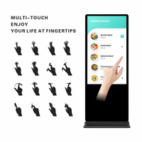 Kiosco con Pantalla Táctil Android para Windows, Tótem Publicitario, Reproductor LCD Ultrafino, Cartel Digital de Pie para Interiores